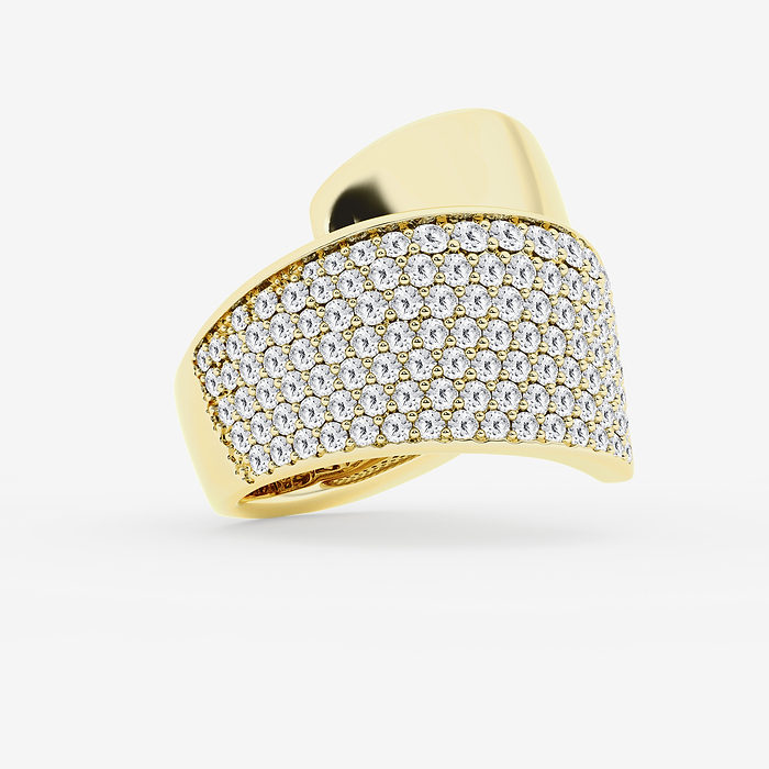 Design ID 12884 - GB Custom 1 2/5 ctw Round Lab Grown Diamond Wedding Band